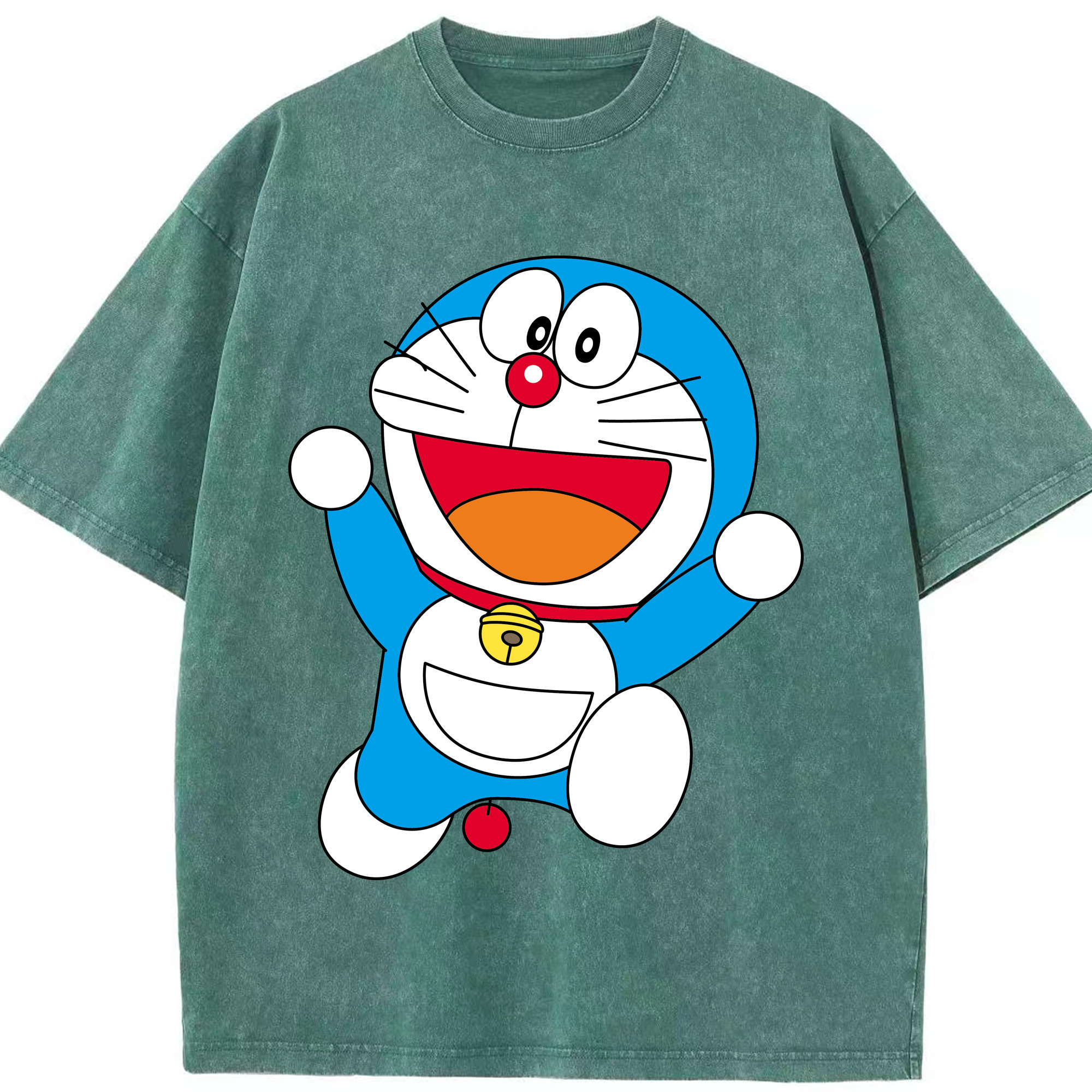 （画像用） ドラえもん Doraemon 綿100% ヴィンテージ風 半袖Tシャツ（フロントプリント）